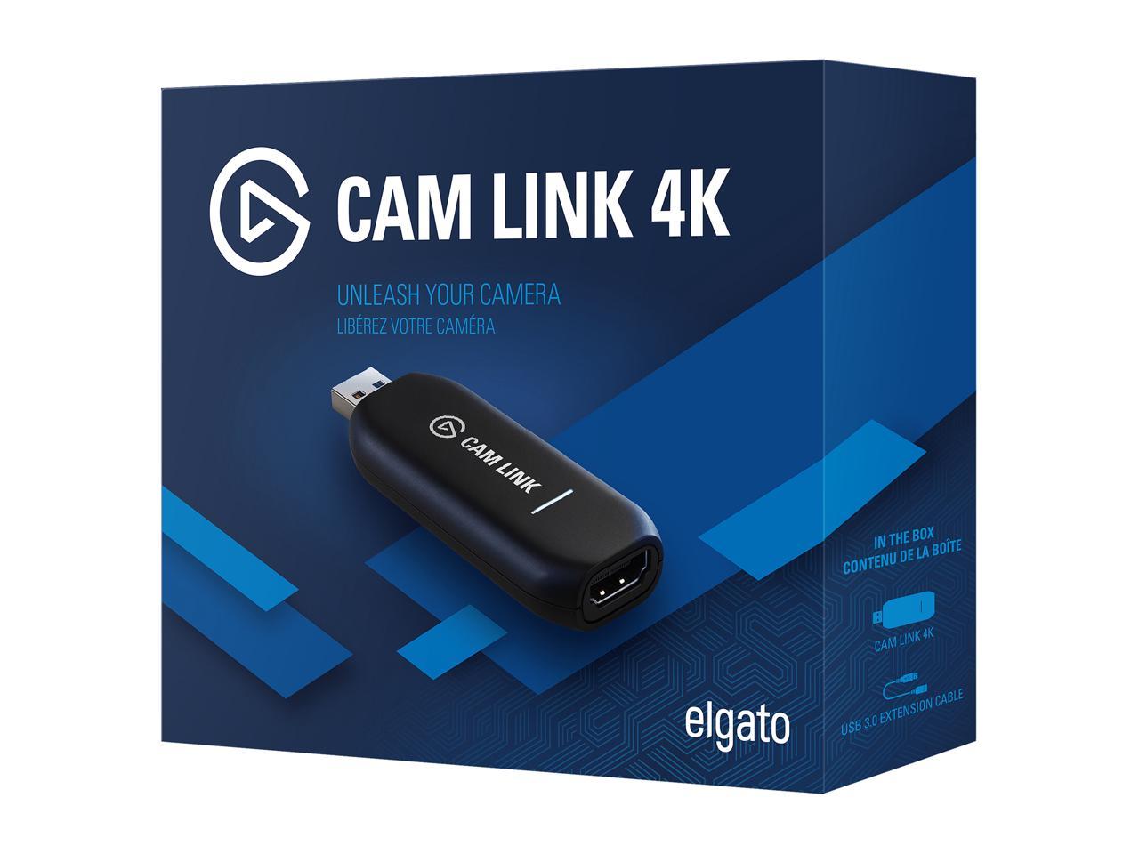 Elgato Cam Link 4K - HDMI to USB 3.0 Camera Connector, Broadcast Live and Record in 1080p60 or 4K at 30 fps via a Compatible DSLR, Camcorder or Action Cam