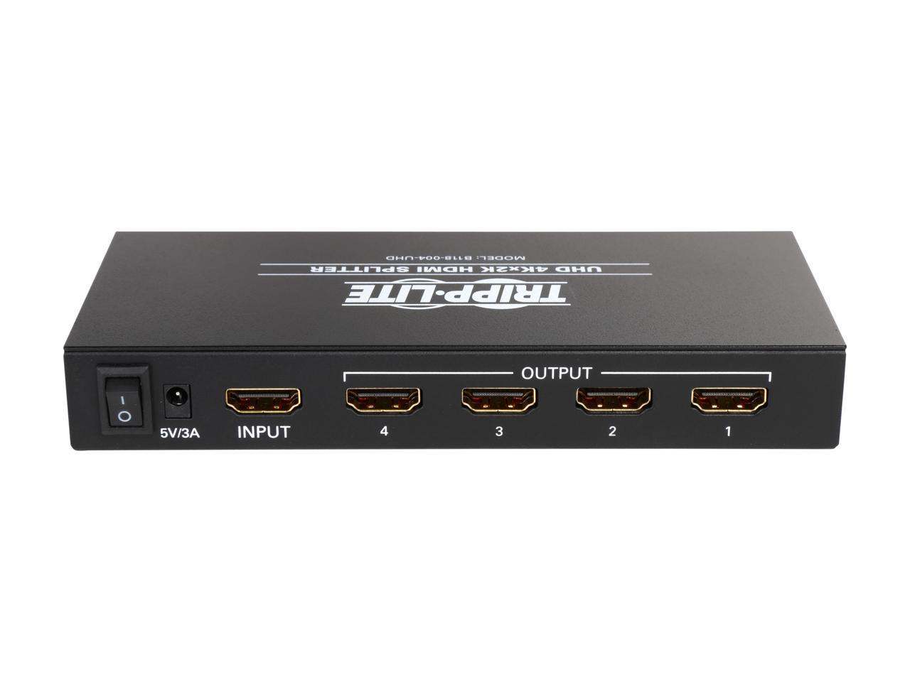 Tripp Lite 4-Port 4K HDMI Splitter for Ultra-HD (4K x 2K) Video and Audio - 3840 x 2160 @ 24/30Hz