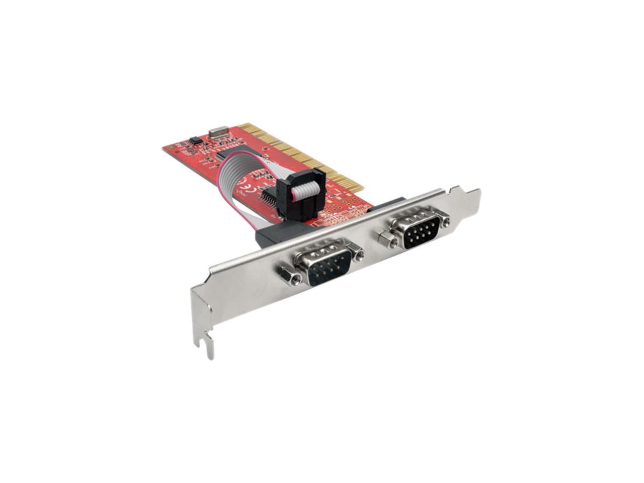 Tripp Lite 2-Port DB9 (RS-232) Serial PCI Card with 16550 UART, Full Profile (PCI-D9-02)