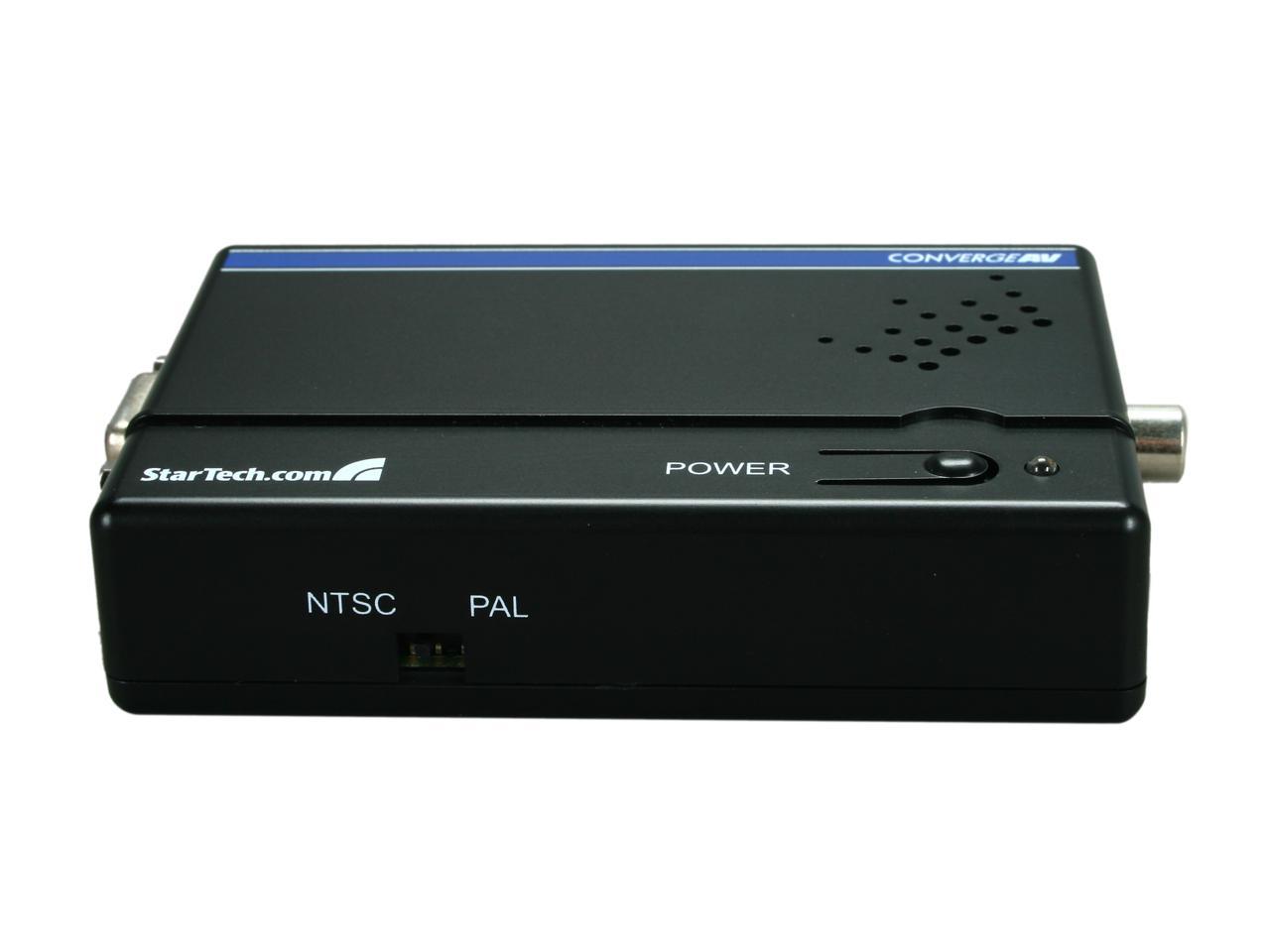 StarTech.com VGA2VID High Resolution VGA to Composite (RCA) or S-Video Converter - PC to TV Video Adapter - 1600x1200 RGB to TV