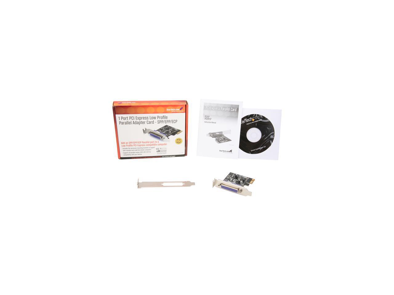 StarTech.com PEX1PLP 1 Port PCI Express Low Profile Parallel Adapter Card - SPP/EPP/ECP
