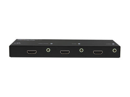 StarTech ST122HDMI2 HDMI Splitter 1 In 2 Out - 1080p - 2 Port - Signal Amplifier - Rugged - HDMI Multi Port - HDMI Audio Splitter