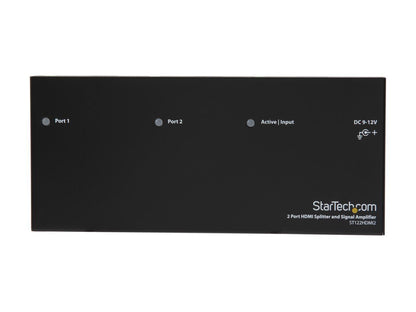 StarTech ST122HDMI2 HDMI Splitter 1 In 2 Out - 1080p - 2 Port - Signal Amplifier - Rugged - HDMI Multi Port - HDMI Audio Splitter