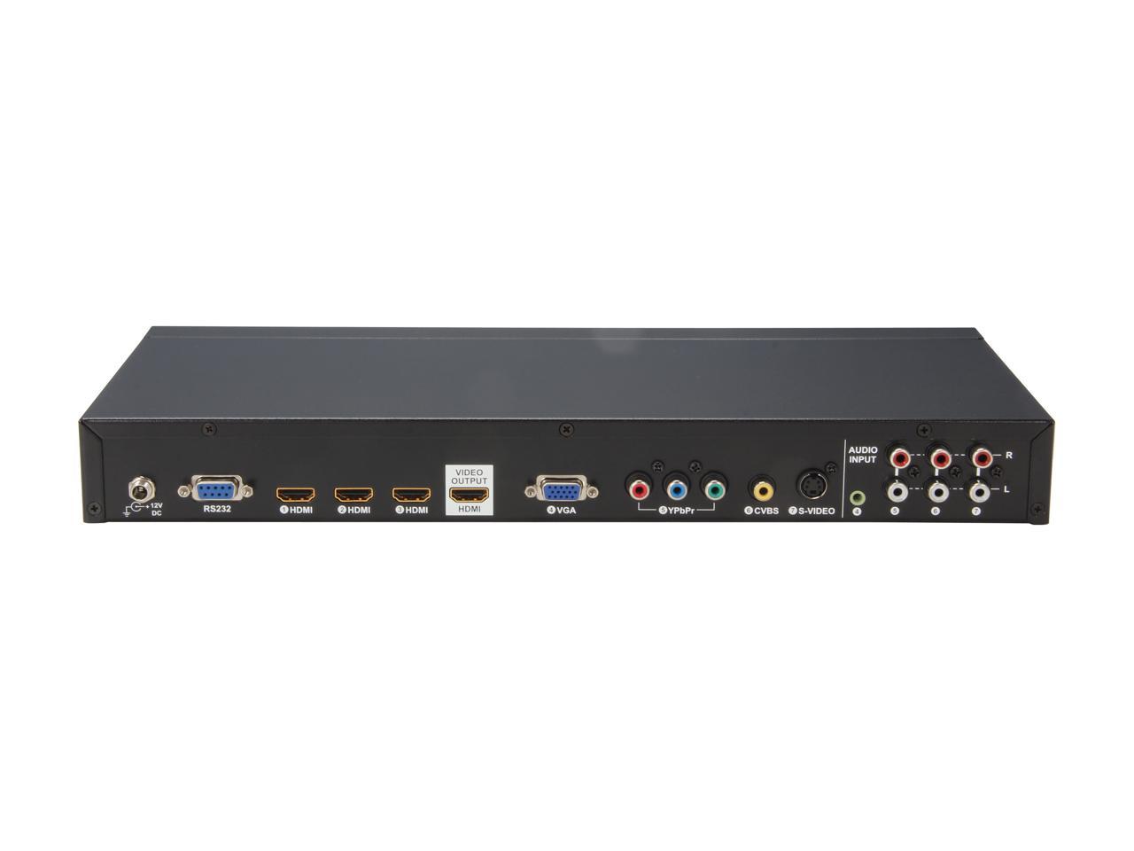 StarTech.com Multiple Video Input with Audio to HDMI Scaler Switcher - HDMI/VGA/Component VS721MULTI