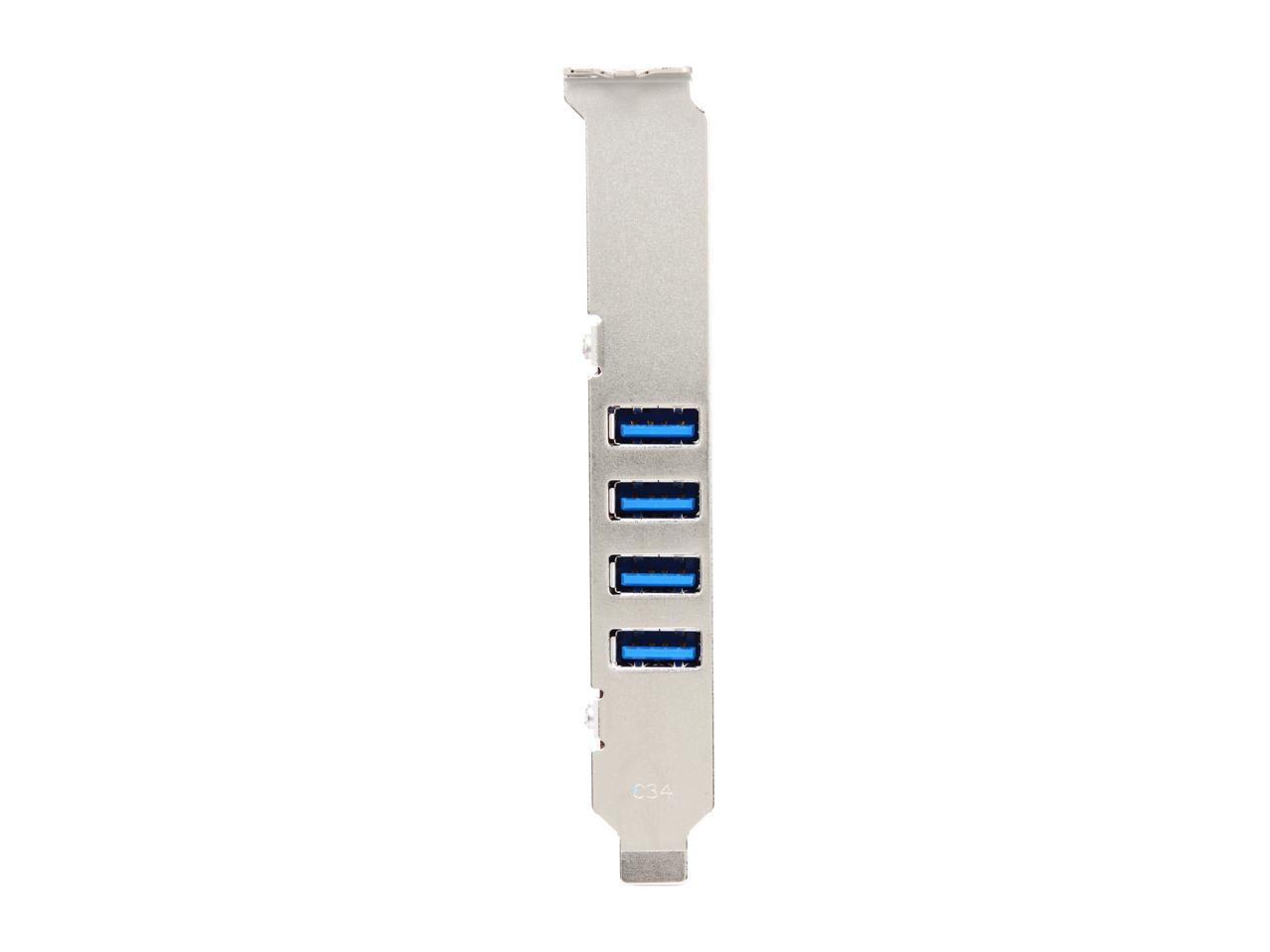 StarTech.com 4 Port PCI SuperSpeed USB 3.0 Adapter Card with SATA / SP4 Power Model PCIUSB3S4