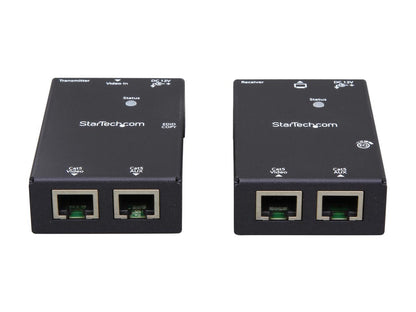 StarTech.com ST121SHD50 HDMI Over CAT5/CAT6 Extender with Power Over Cable - 165 ft (50m) HDMI Video/Audio Over Dual Ethernet Cable Extender - 1080p