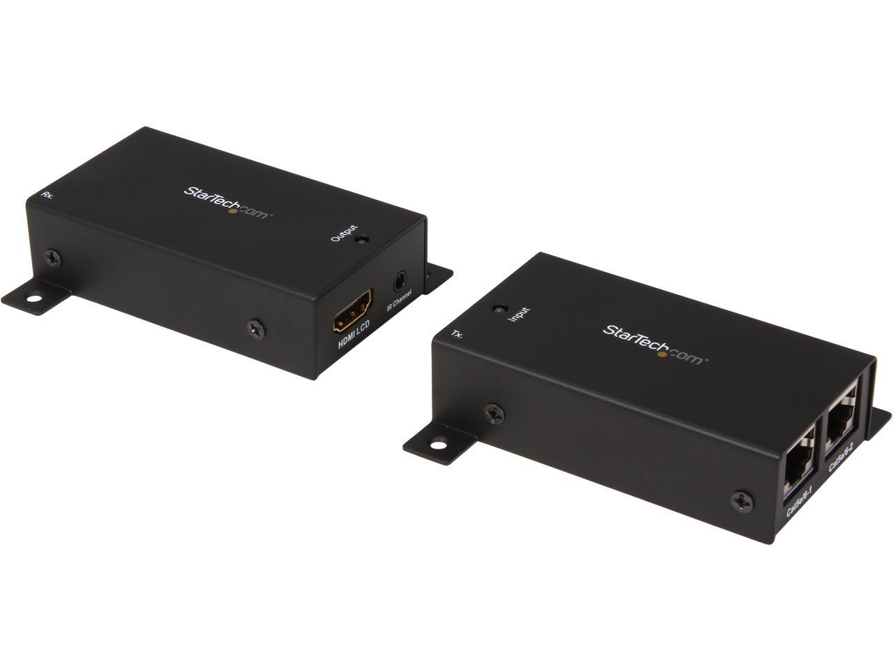 StarTech.com ST121SHD30 HDMI Over Dual CAT5 / CAT6 Extender with Infrared IR 100ft /30m HDMI Over Ethernet Cable Extender Power Free 1080p