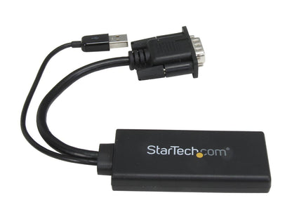 StarTech.com VGA2HDU VGA to HDMI Adapter with USB Audio & Power - Portable VGA to HDMI Converter - 1080p