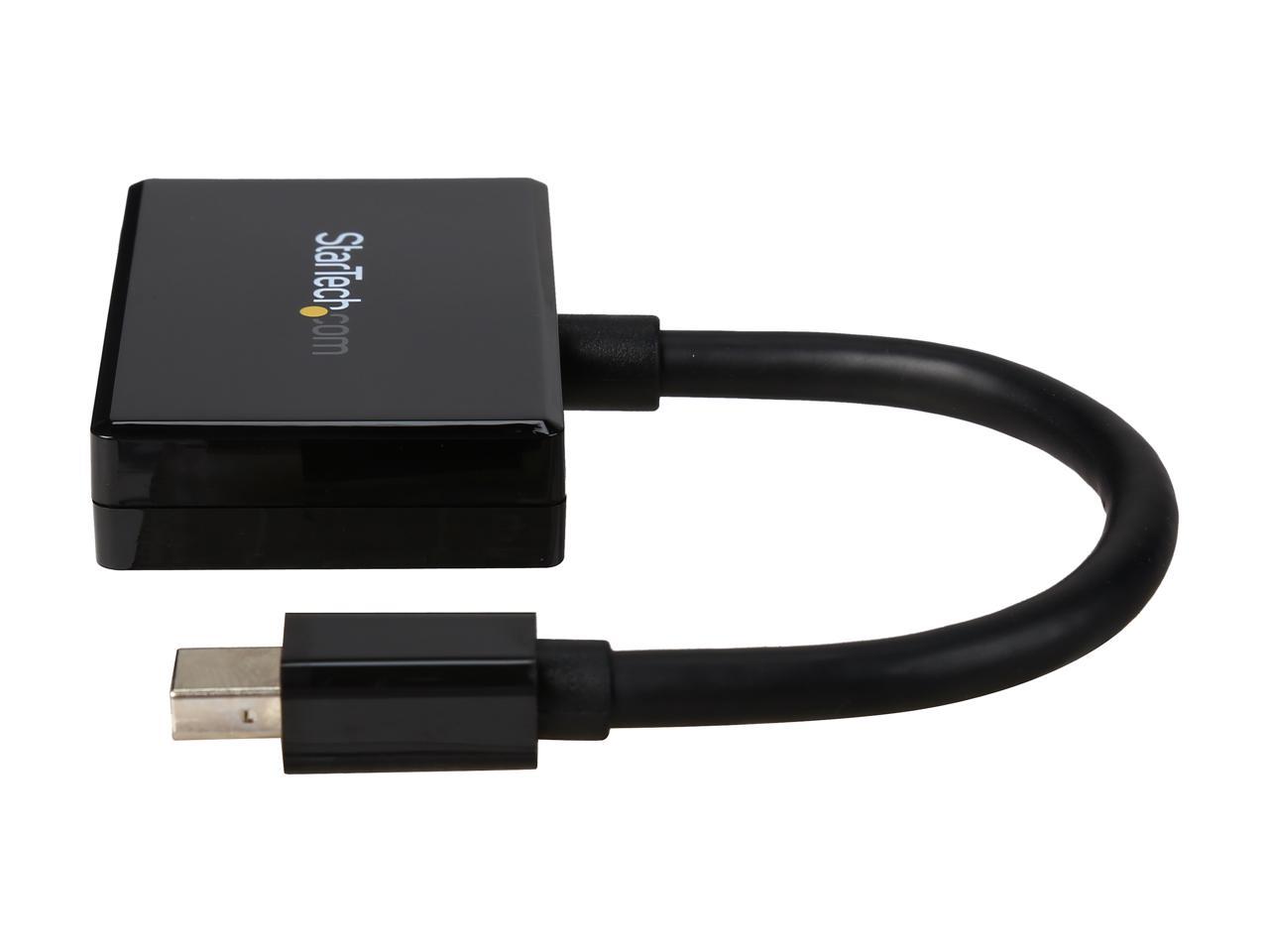 StarTech.com MDP2HDVGA Mini DisplayPort to HDMI and VGA - 2 in 1 Travel Adapter - Mini DisplayPort to VGA Adapter - Mini DP to HDMI Dongle - Monitor Adapter