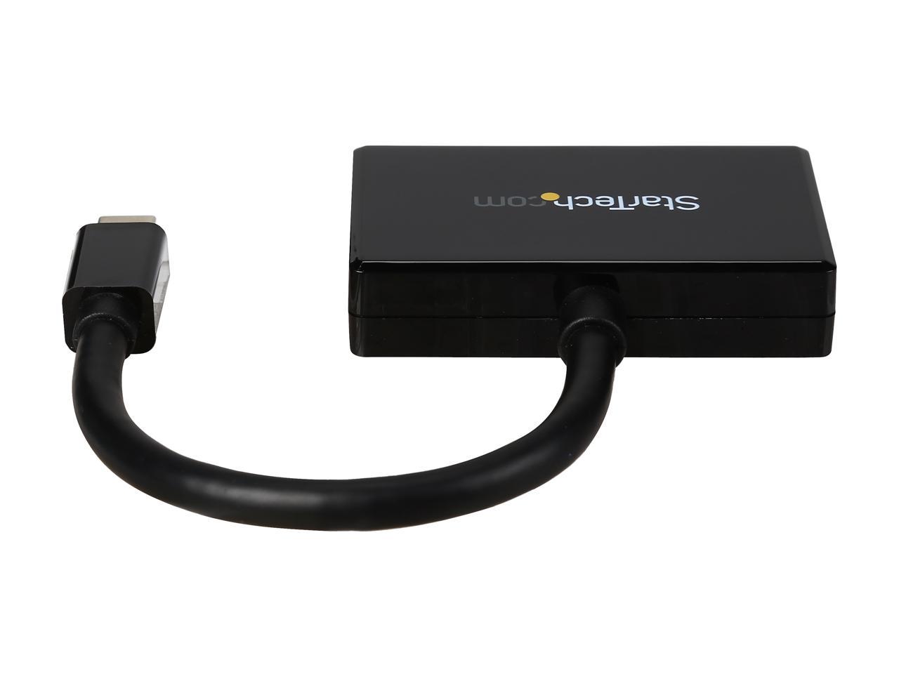 StarTech.com MDP2HDVGA Mini DisplayPort to HDMI and VGA - 2 in 1 Travel Adapter - Mini DisplayPort to VGA Adapter - Mini DP to HDMI Dongle - Monitor Adapter