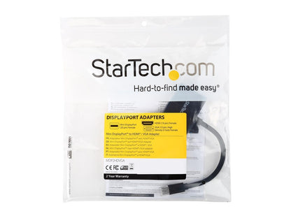 StarTech.com MDP2HDVGA Mini DisplayPort to HDMI and VGA - 2 in 1 Travel Adapter - Mini DisplayPort to VGA Adapter - Mini DP to HDMI Dongle - Monitor Adapter