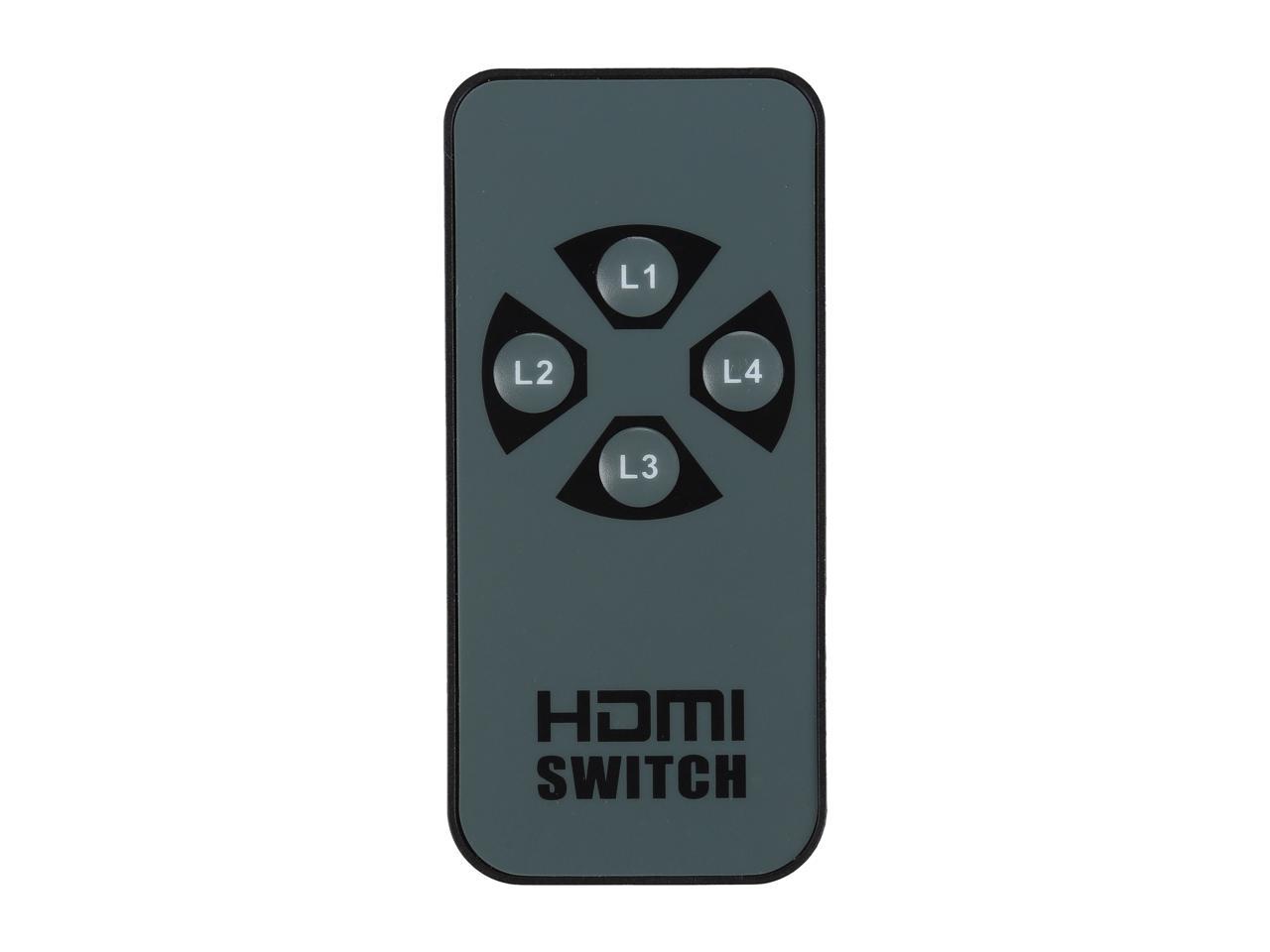 StarTech.com VS421HD4K 4-Port HDMI automatic video switch w/ aluminum housing and MHL support - 4K 30Hz