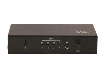 StarTech.com VS421HD20 4-Port HDMI Switch - 4K 60Hz - Supports HDCP - IR - HDMI Selector - HDMI Multiport Video Switcher - HDMI Switcher