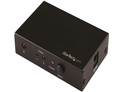 StarTech.com VS221HD20 2-Port HDMI Switch - 4K 60Hz - Supports HDCP - IR - HDMI Selector - HDMI Multiport Video Switcher - HDMI Switcher