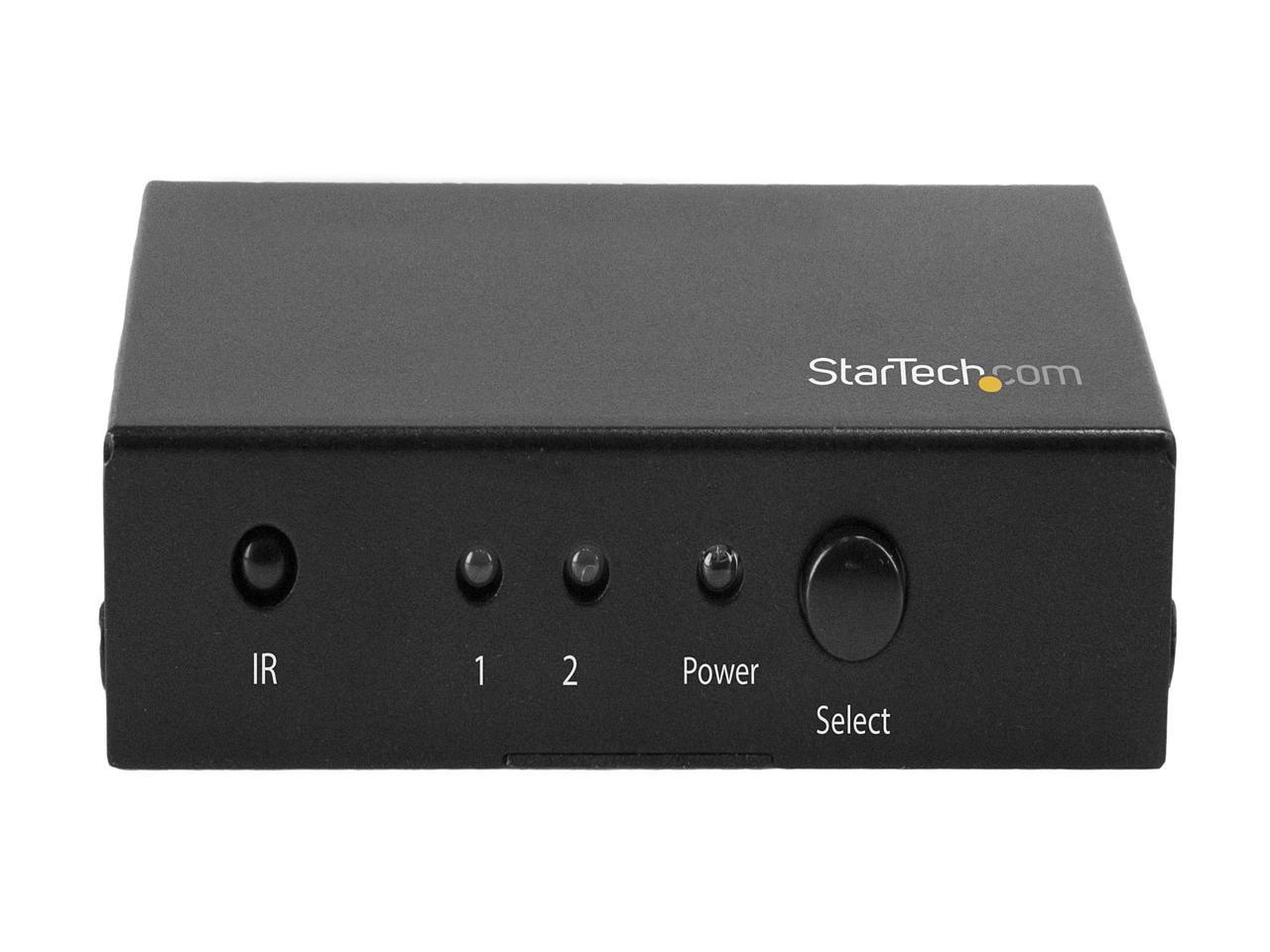 StarTech.com VS221HD20 2-Port HDMI Switch - 4K 60Hz - Supports HDCP - IR - HDMI Selector - HDMI Multiport Video Switcher - HDMI Switcher