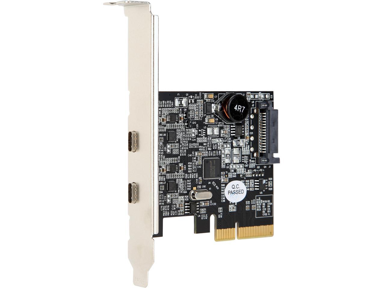 StarTech PEXUSB312C2 StarTech.com Dual Port USB-C Card – 2x USB-C – USB 3.1 PCI–e Card with SATA – USB 3.1 Expansion Card – PCI Express USB C Card