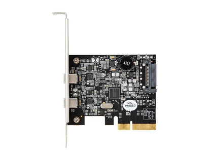 StarTech PEXUSB312C2 StarTech.com Dual Port USB-C Card – 2x USB-C – USB 3.1 PCI–e Card with SATA – USB 3.1 Expansion Card – PCI Express USB C Card
