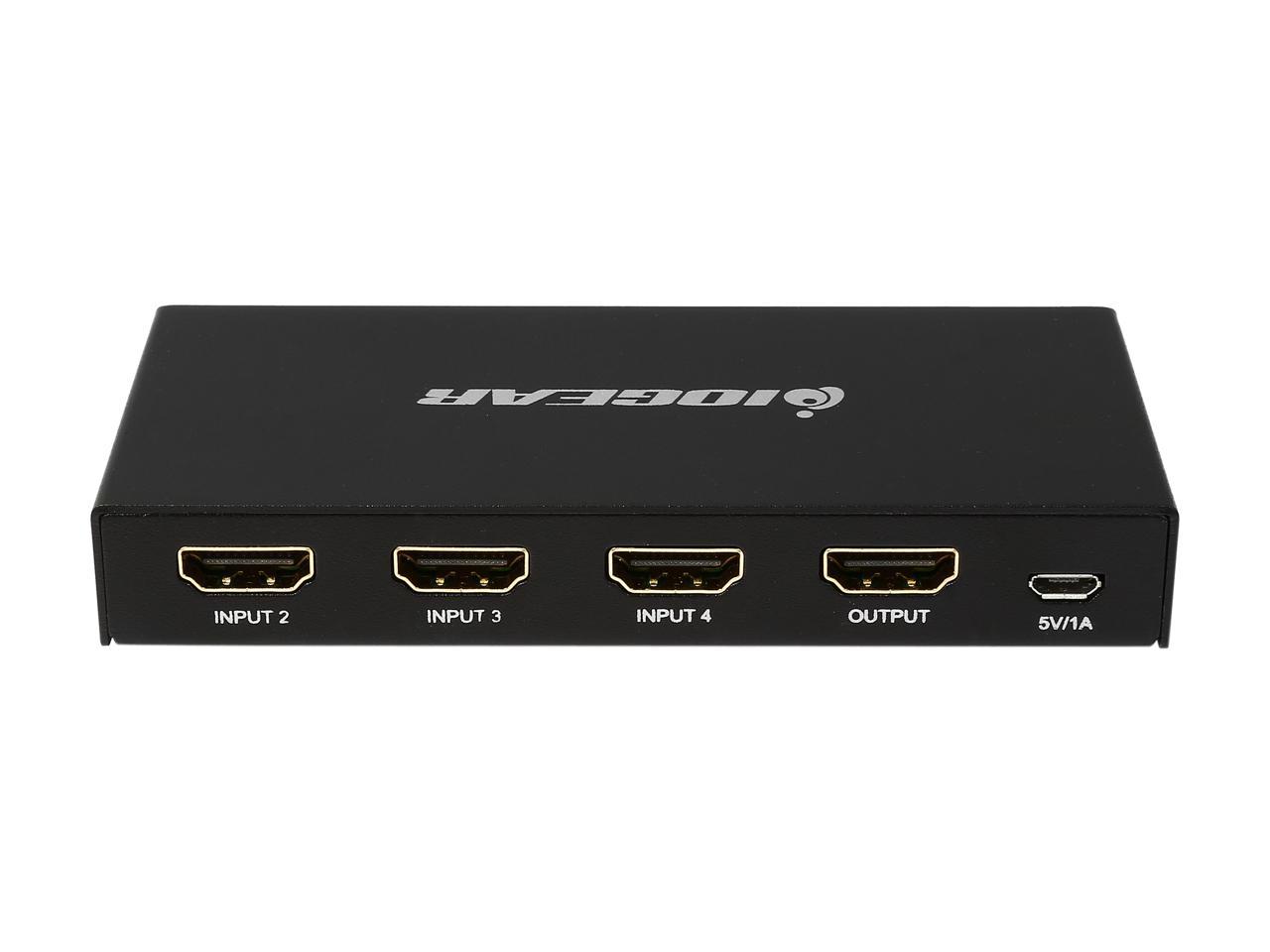 IOGEAR 4K 4-Port HDMI Switch with Remote GHDSW4K4