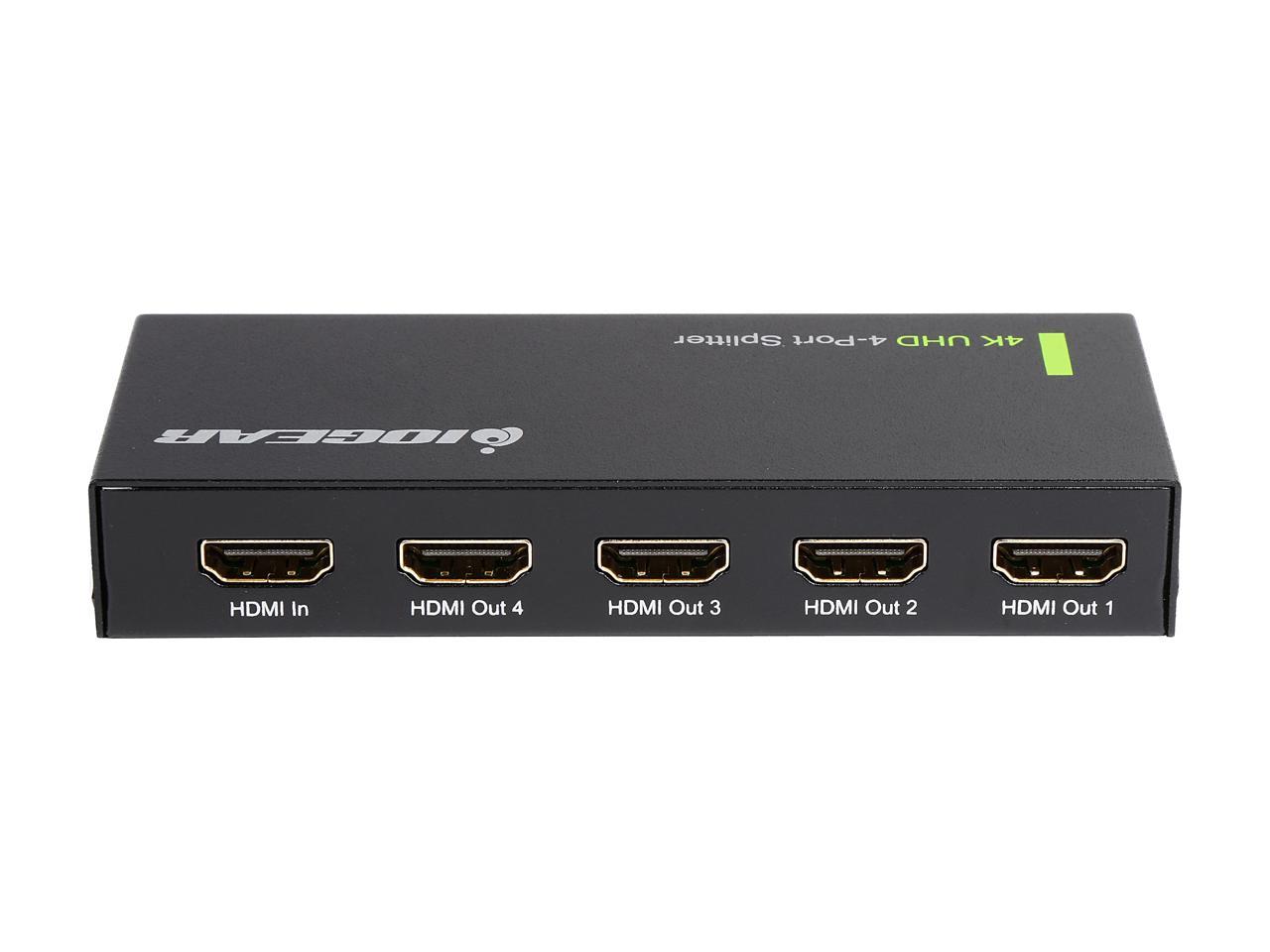IOGEAR 4K Ultra HD 4-Port Splitter with HDMI GHSP8424