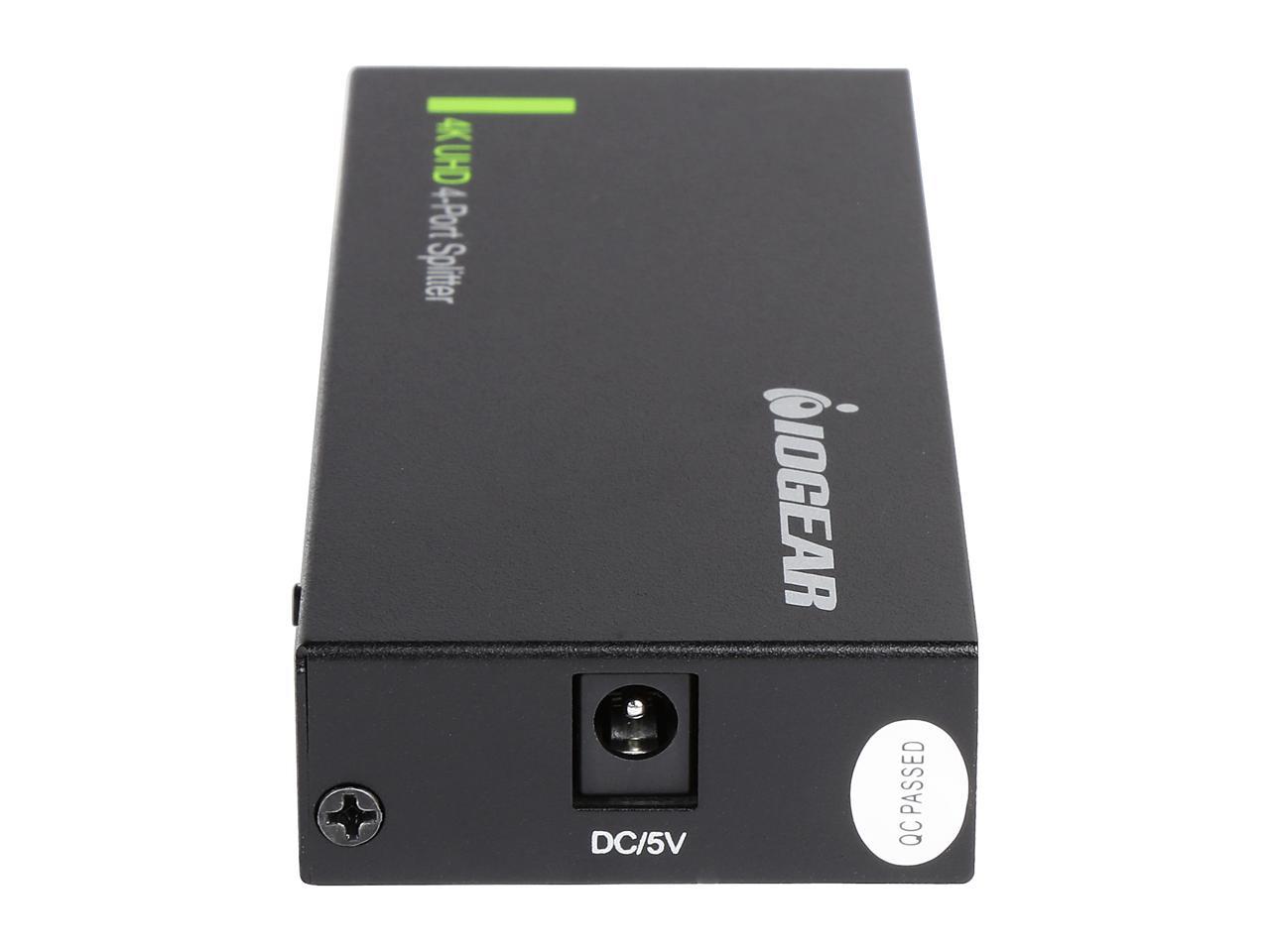 IOGEAR 4K Ultra HD 4-Port Splitter with HDMI GHSP8424