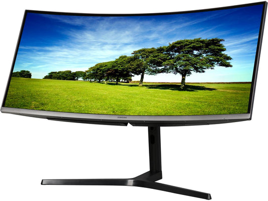Samsung 890 Series C34H890WJN Black 34" Curved 3440x1440 WQHD sRGB 4ms 100Hz AMD Freesync Monitor, 300cd/m2, HDMI/DP/USB-C/USB Hub, fully adj stand, VESA Compatible