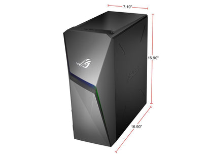 ROG Strix GL10DH Gaming Desktop PC, AMD Ryzen 7 3700X, GeForce GTX 1660 Ti, 16 GB DDR4 RAM, 512 GB SSD, Wi-Fi 5, Windows 10 Home, GL10DH-AH762