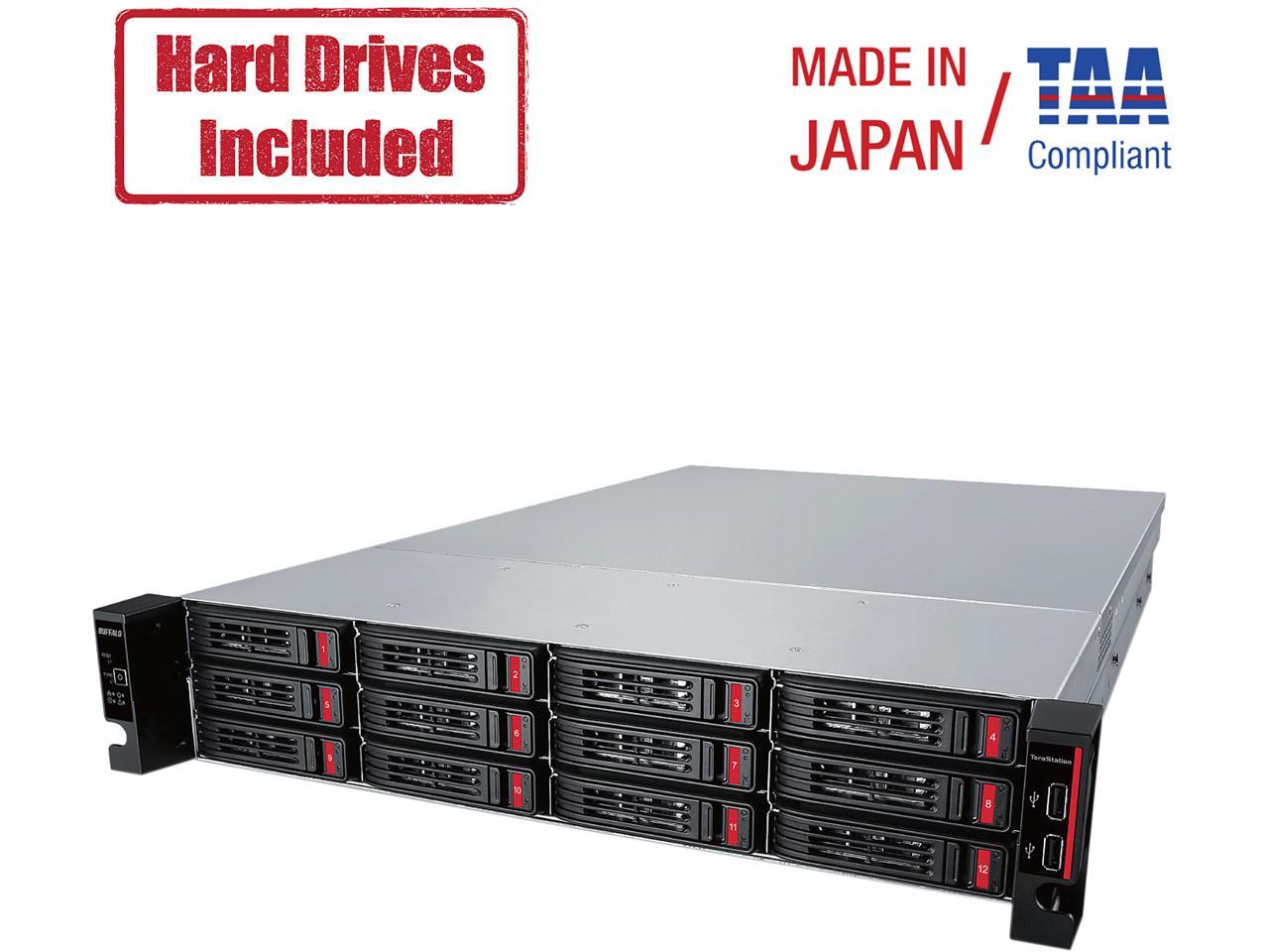 Buffalo TeraStation 51210RH Rackmount 16TB NAS Hard Drives Included