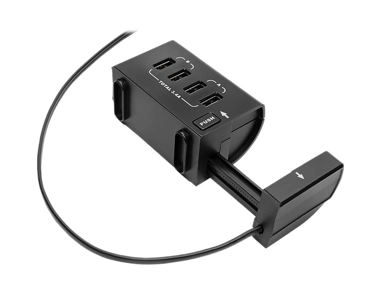 Tripp Lite Protect It! 6-Outlet Surge Protector, 4 USB Ports, 6.0 Feet Cord, 1080 Joules, Diagnostic LED, Black Housing (TLP66USBR)