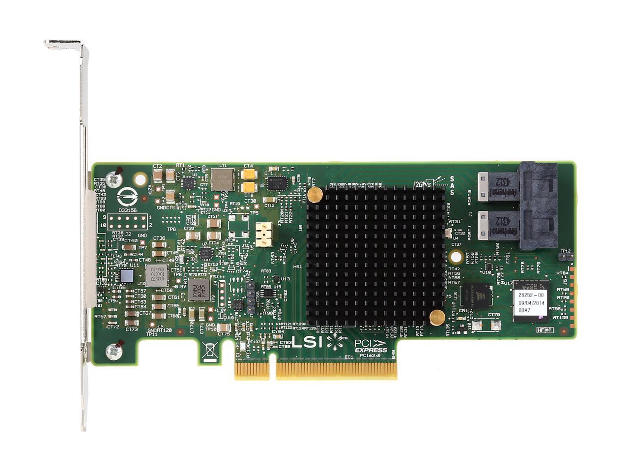 Intel RS3WC080 PCI-Express 3.0 x8 Low Profile Ready SATA / SAS Controller Card