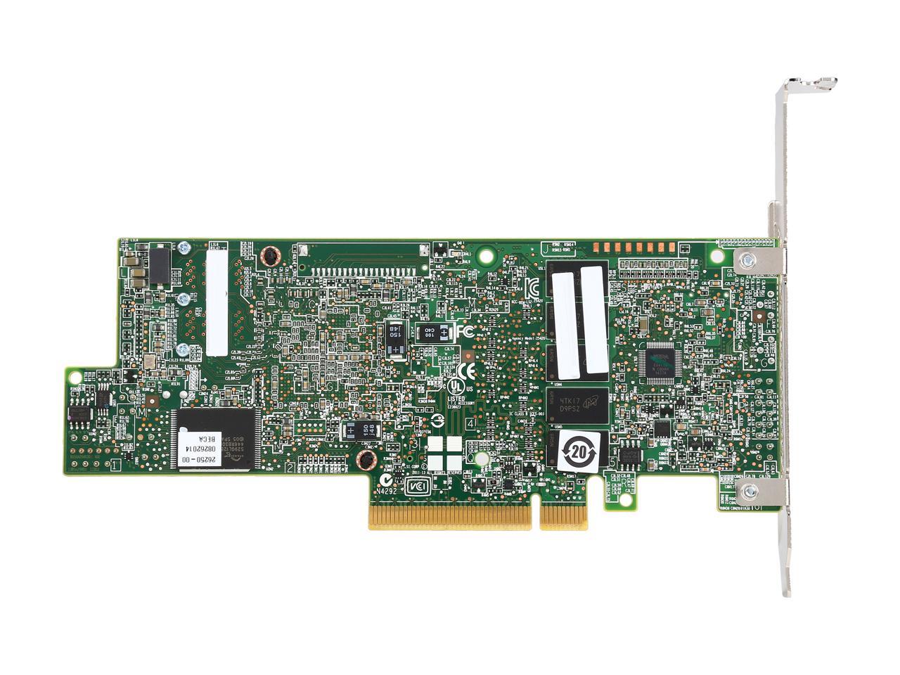 Intel RS3DC080 PCI-Express 3.0 x8 Low Profile Ready SATA / SAS Controller Card