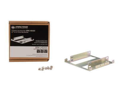 Athena Power BRK-HD322 Drive Bay: 1 x 3.5" to 2 x 2.5" SSDs/HDDs Bracket