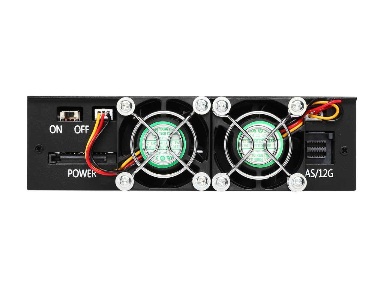 Athena Power BP-SAC1425AVL12 MIni-SAS 12Gb/s Internal Hot-Swap Backplane Module: 4 x 2.5" SAS / SATA SSD / HDD (Up to 15mm Height) in 5.25" Drive Bay - OEM