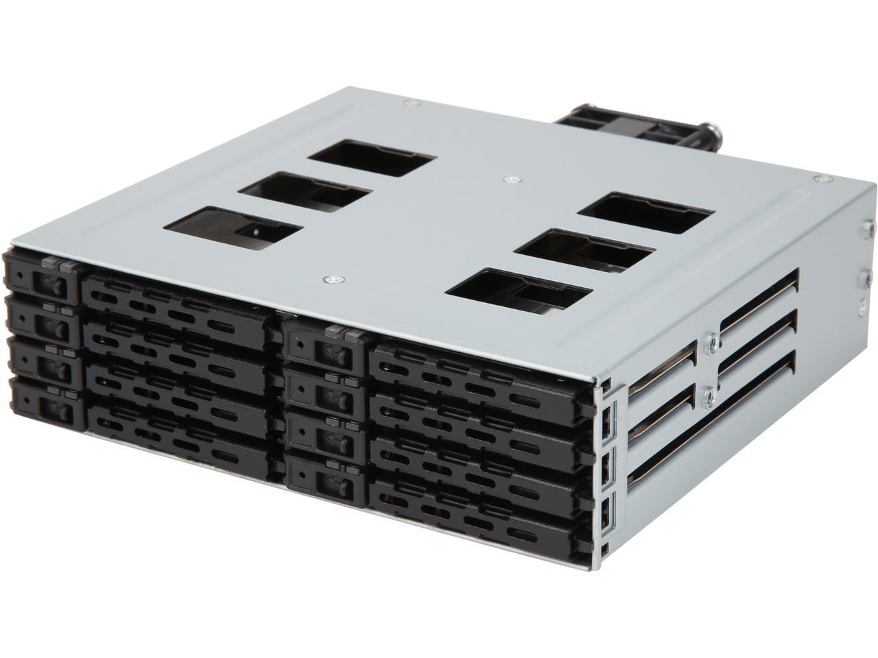 Athena Power BP-15827SAC an 1 x 5.25" External Drive Bay to 8 x 2.5" SSD / HDD Hot-Swap SAS / SATA Backplane Module - Transfer Rate Up to 6 Gbps SAS (I, II) / SATA (I, II, III) - Drive Thickness Up to 7mm - OEM