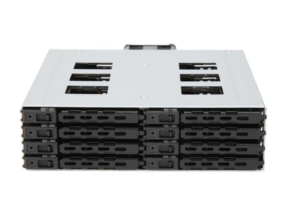 Athena Power BP-15827SAC an 1 x 5.25" External Drive Bay to 8 x 2.5" SSD / HDD Hot-Swap SAS / SATA Backplane Module - Transfer Rate Up to 6 Gbps SAS (I, II) / SATA (I, II, III) - Drive Thickness Up to 7mm - OEM