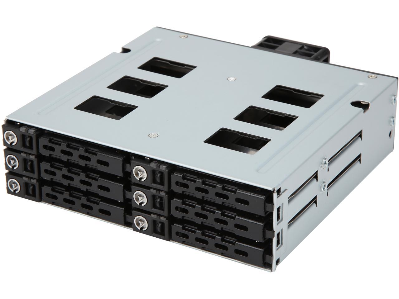 Athena Power BP-15629SAC an 1 x 5.25" External Drive Bay to 6 x 2.5" SSD / HDD Hot-Swap SAS / SATA Backplane Module - Transfer Rate Up to 6 Gbps SAS (I, II) / SATA (I, II, III) - OEM