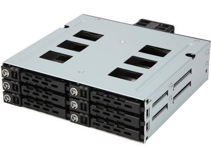 Athena Power BP-15629SAC an 1 x 5.25" External Drive Bay to 6 x 2.5" SSD / HDD Hot-Swap SAS / SATA Backplane Module - Transfer Rate Up to 6 Gbps SAS (I, II) / SATA (I, II, III) - OEM