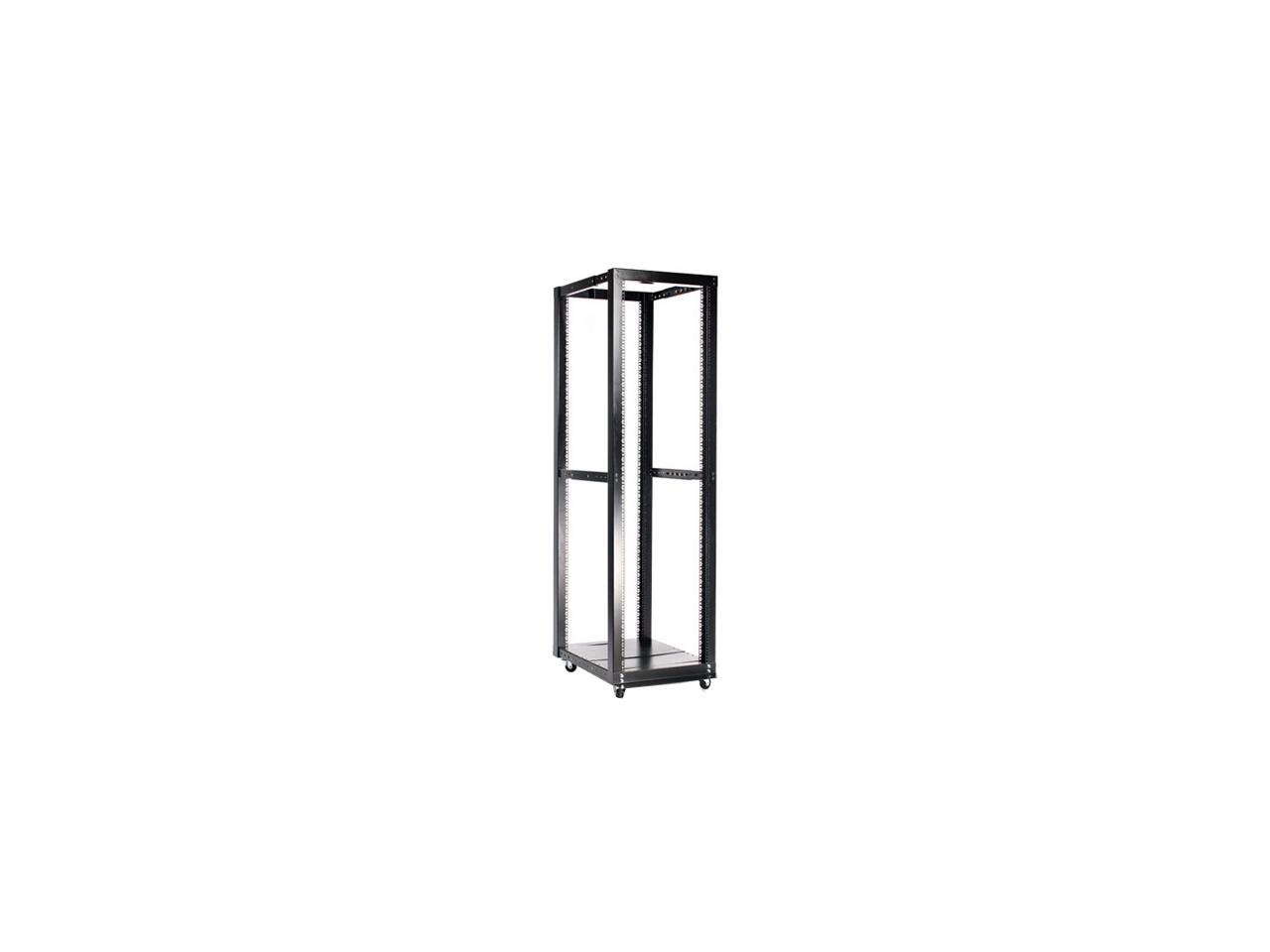 StarTech.com 4POSTRACKBK 42U Adjustable 4 Post Open Server Equipment Rack Cabinet - 42U Open Frame Rack Server Cabinet - Four Post Rack