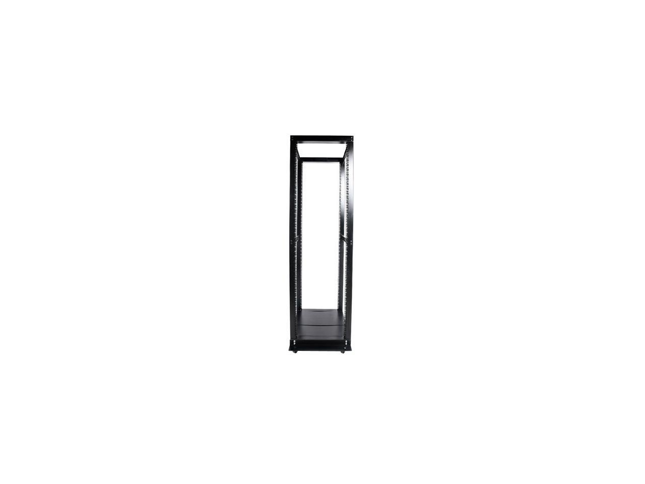 StarTech.com 4POSTRACKBK 42U Adjustable 4 Post Open Server Equipment Rack Cabinet - 42U Open Frame Rack Server Cabinet - Four Post Rack
