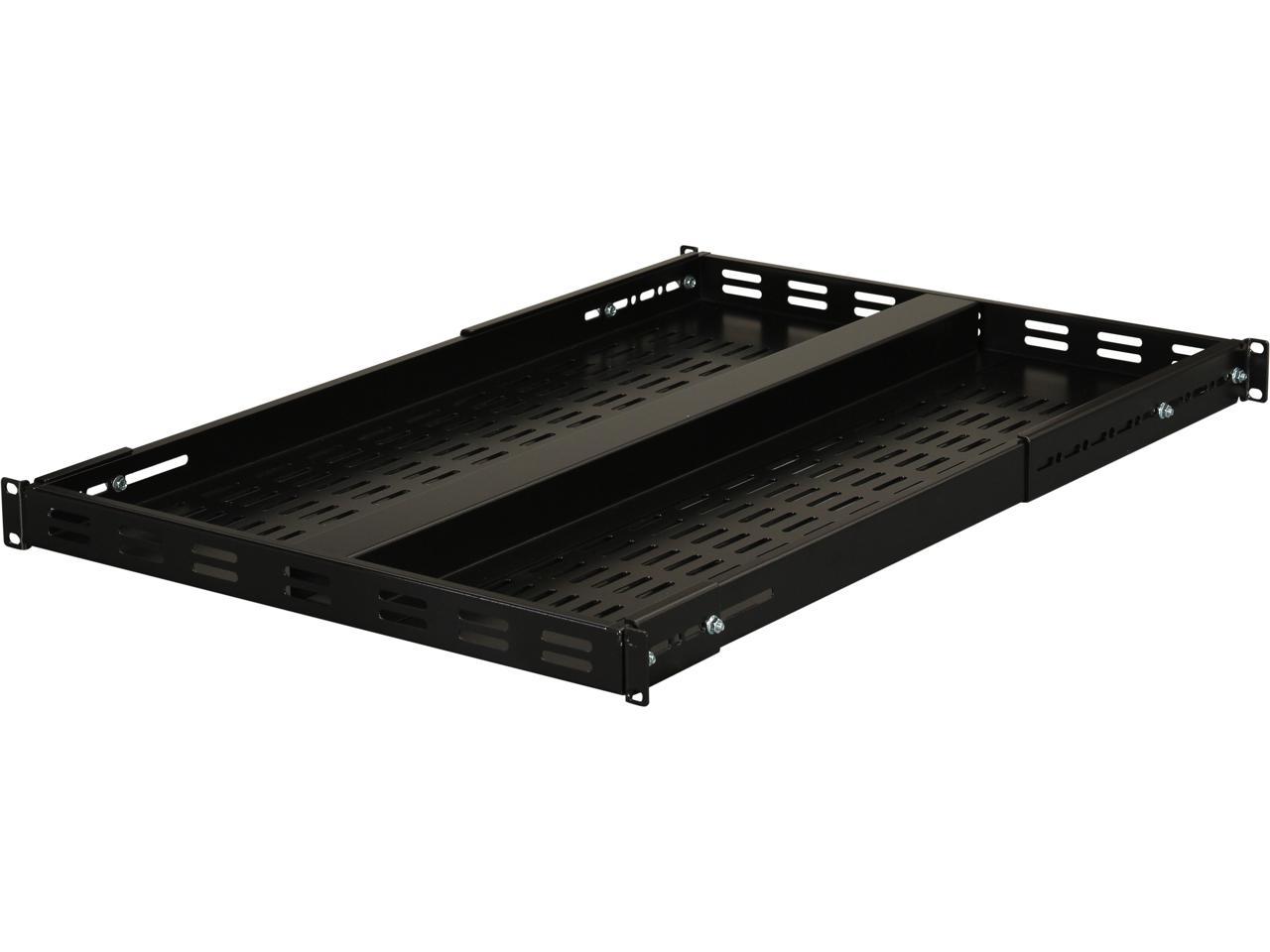 StarTech.com ADJSHELF 1U Adjustable Mounting Depth Vented Rack Mount Shelf - 175 lbs / 80 kg - Fixed Server Rack Shelf