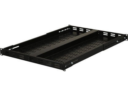 StarTech.com ADJSHELF 1U Adjustable Mounting Depth Vented Rack Mount Shelf - 175 lbs / 80 kg - Fixed Server Rack Shelf