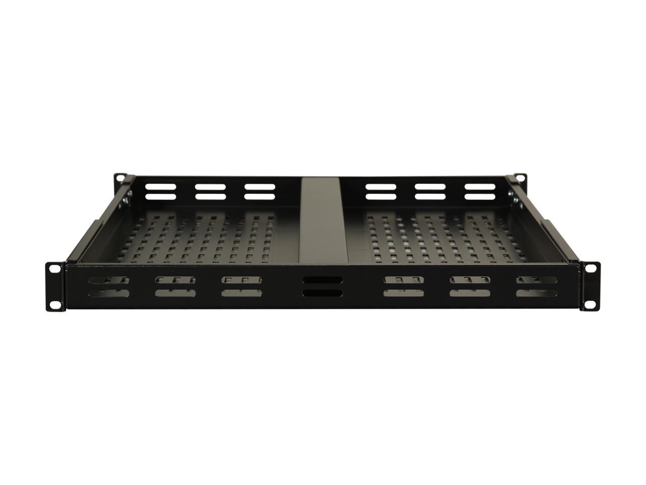 StarTech.com ADJSHELF 1U Adjustable Mounting Depth Vented Rack Mount Shelf - 175 lbs / 80 kg - Fixed Server Rack Shelf