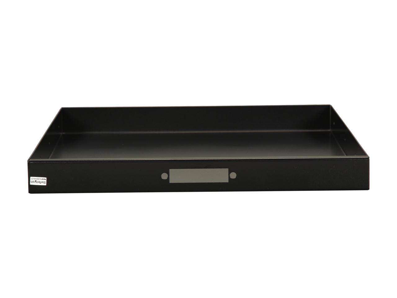 StarTech SLIDESHELFD 22in Black Deep Sliding Server Rack Cabinet Shelf