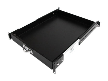 StarTech SLIDESHELFD 22in Black Deep Sliding Server Rack Cabinet Shelf