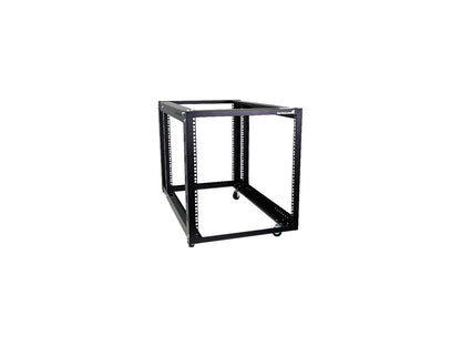 StarTech.com 4POSTRACK12A 12U 4 Post Server Equipment Open Frame Rack with Adjustable Posts & Casters
