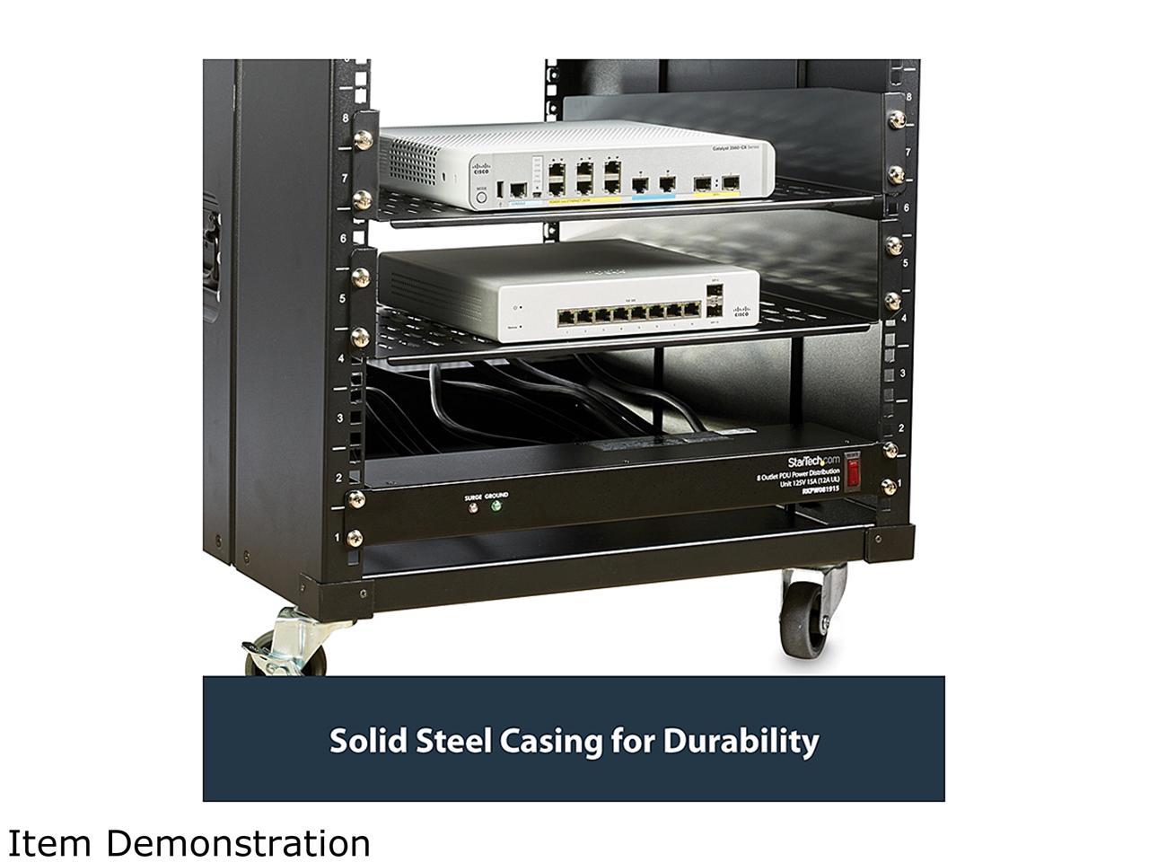 StarTech.com RKPW081915 Rackmount PDU with 8 Outlets with Surge Protection - 19 in Power Distribution Unit - 1U