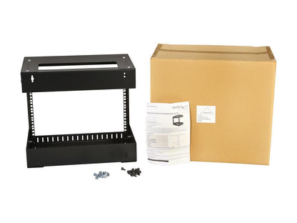 StarTech.com RK812WALLOA 8U Open Frame Wall Mount Equipment Rack - Adjustable Depth