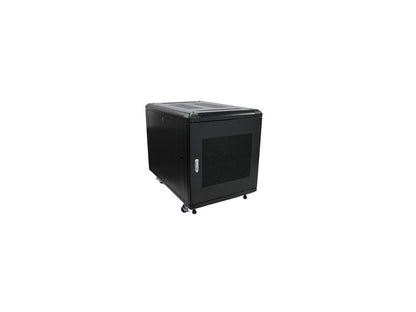 StarTech.com RK1236BKF Portable Server Rack Cabinet - 12U Server Rack - 36 in - with Glass Door - Network Cabinet - Rolling Server Rack with Casters
