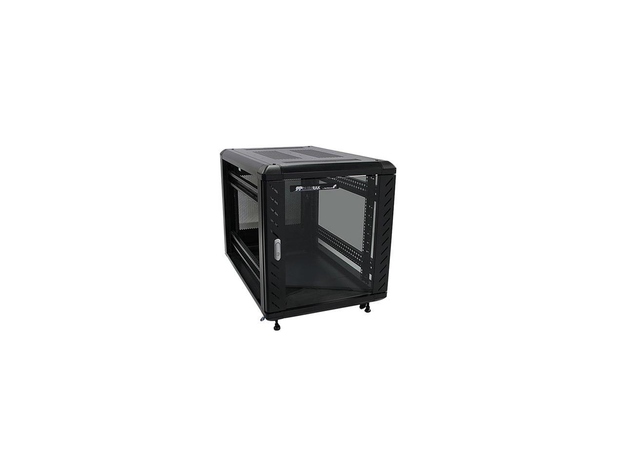 StarTech.com RK1236BKF Portable Server Rack Cabinet - 12U Server Rack - 36 in - with Glass Door - Network Cabinet - Rolling Server Rack with Casters