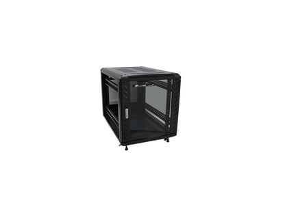 StarTech.com RK1236BKF Portable Server Rack Cabinet - 12U Server Rack - 36 in - with Glass Door - Network Cabinet - Rolling Server Rack with Casters