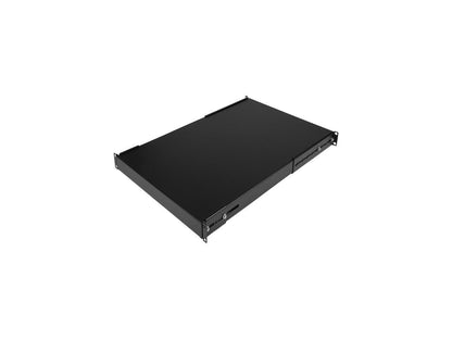 StarTech.com ADJSHELFHD 1U Adjustable Mounting Depth Rack Mount Shelf - Heavy Duty Fixed Server Rack Cabinet Shelf - 175 lbs / 80 kg - Fixed Rack Shelf